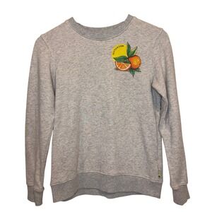 Scotch Soda Graphic Crewneck Sweatshirt Size S Organic Cotton‎ Orange Spicy Soda